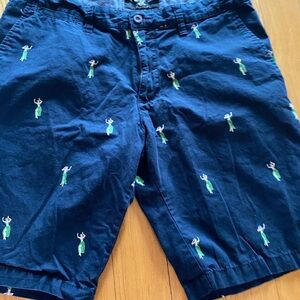 Beverly Hills Polo Club Blue Flat Front Shorts